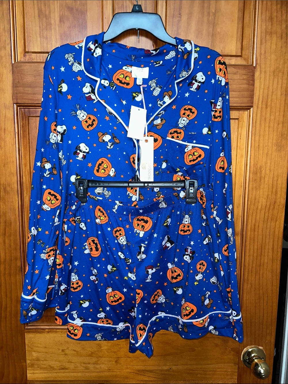 Kohl's Halloween Pajama Set with Peanuts Snoopy Pumpkin Print